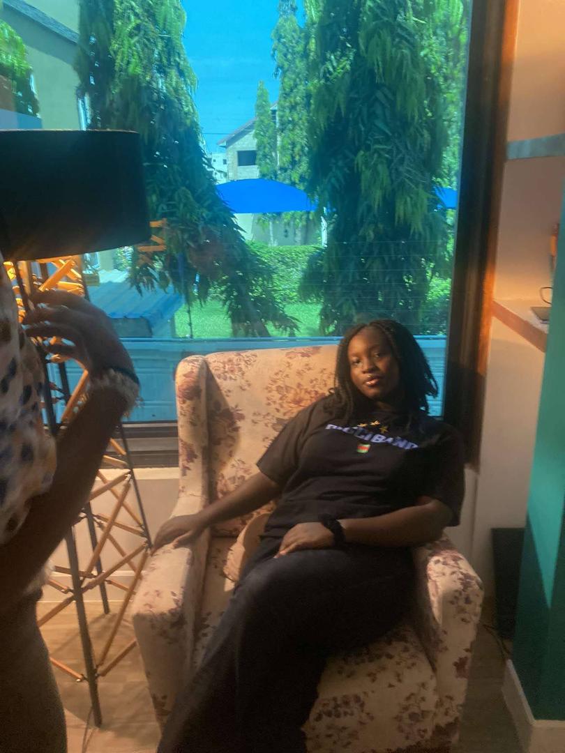 Abigail relaxing indoors